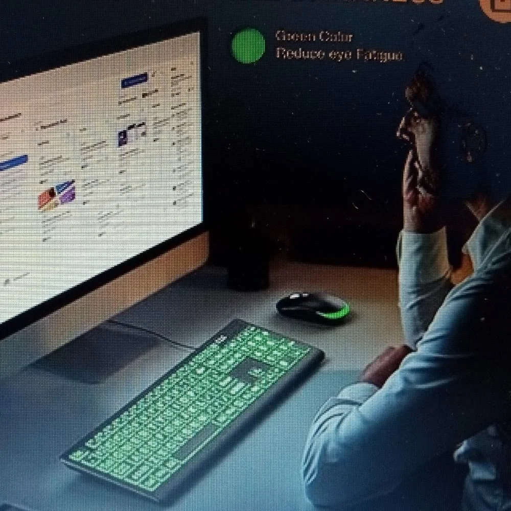 SABLUTE BACKLIT WIRELESS KEY BOARD - LARGE PRINT - MULTICOLORED